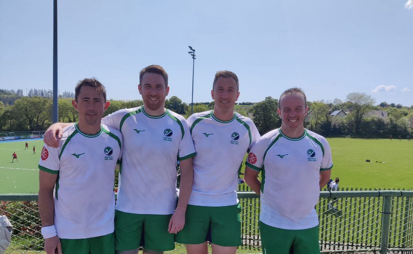 RailwayUnionHC's tweet image. Well done to Darragh Curley, Fergal Keaveney, Rob Devlin and Mark English, who represented Ireland O35s at the 4 nations this weekend at Garryduff, narrowly coming in second place