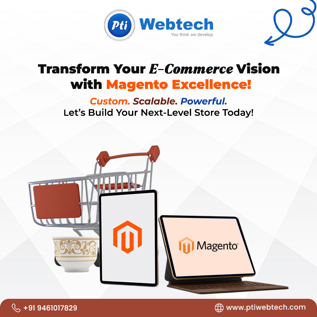 ptiwebtech's tweet image. Take your eCommerce to the next level with expert Magento Development! 
#ptiwebtech #magentoservices #magentodevelopment #ecommerce #websitedevelopment #ecommercewebsite #magentostore #magentoagency #magento2extension #adobecommerce #magentowebdesign #hiremagentodevelopers