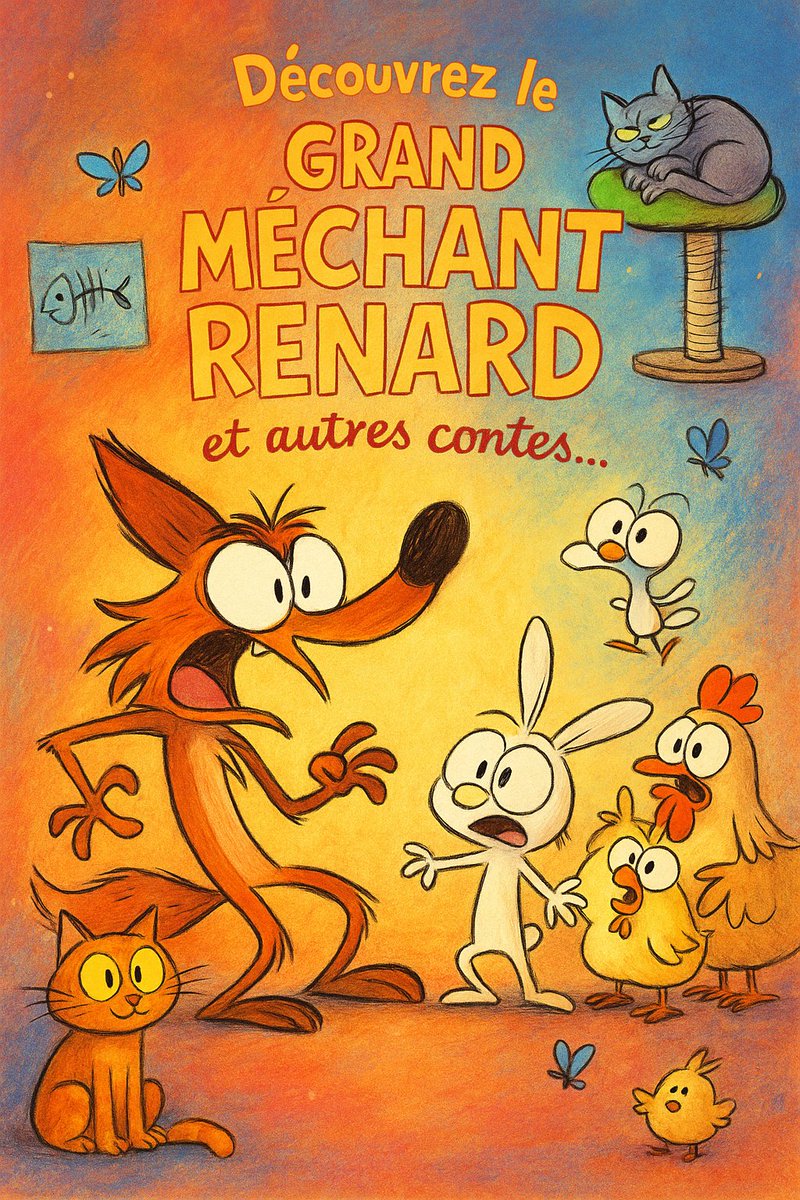 Raclure03's tweet photo. 🔥🔥🔥[Partager, ce n’est pas donner ce qu’on a en trop. C’est offrir ce qu’on a de précieux]🔥🔥🔥

X EPHEMERE ! SUPPRESSION DANS 24H00

🎬 Tu crois avoir tout vu en animation ? 

Tu te dis que les dessins un peu simples, les animaux qui parlent, c’est pour les enfants ? 

Oublie tout. Et regarde ça :

Le Grand Méchant Renard et autres contes.

C’est un film qui te prend par surprise, qui te fait exploser de rire et pleurer en même temps, sans jamais forcer, juste avec une plume légère, un trait vibrant, et une sincérité qu’on ne voit presque plus.

🐔 Un renard paumé qui veut être un prédateur mais finit par couver des poussins.

🎄 Un trio de bras cassés qui tentent de sauver Noël à leur façon.

🐷 Un cochon qui rêve de paix dans une ferme qui carbure à la catastrophe douce.

C’est tendre comme un vieux doudou retrouvé, absurde comme du Tex Avery écrit par Goscinny, et lumineux comme un dimanche matin au soleil.

👉 Si tu as un cœur, tu vas fondre.
👉 Si tu aimes le cinéma, tu vas applaudir.
👉 Si tu penses que l’animation, c’est juste des princesses ou des minions, tu vas prendre une claque (et tu vas dire merci).

🎯 À montrer aux enfants, aux adultes, aux râleurs, aux rêveurs, aux sceptiques, aux amoureux du dessin, et à tous ceux qui pensent que la douceur est une arme puissante.

🎟️ Regarde le !  Partage le ! Aime le !

Parce que ce n’est pas juste un film. C’est un câlin dessiné à la main. 🧡