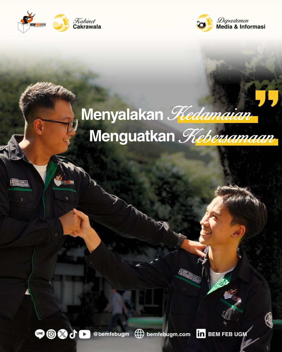 [Selamat Hari Raya Waisak 2569 BE]

Semoga cahaya kebijaksanaan dan kedamaian senantiasa menyertai langkah kita. ✨️

Namo Buddhaya. 🫶

Departemen Media dan Informasi
BEM FEB UGM
Kabinet Cakrawala
#MenitiCakrawala