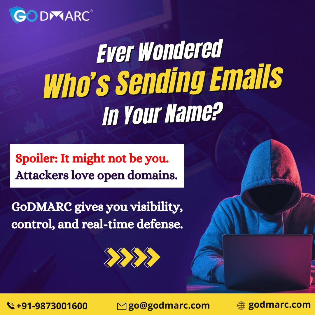 GODMARC4's tweet image. Someone’s sending emails in your name... and it’s not you.

Don’t let attackers hijack your domain.

🔐 Let GoDMARC show you who’s pretending — and stop them cold.
#GoDMARC #EmailSecurity #DMARCInsight #BrandProtection #Secure