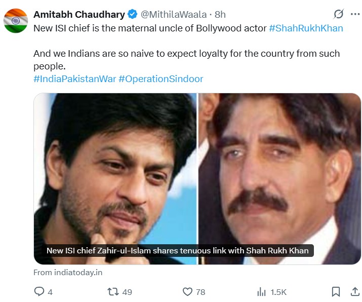 Zoravyn007's tweet photo. @ByRakeshSimha Why will speak against terrorism when his maternal uncle held a high position in one of the most notorious terrorist agencies in the world ISI? https://t.co/fMmOnZwUkv