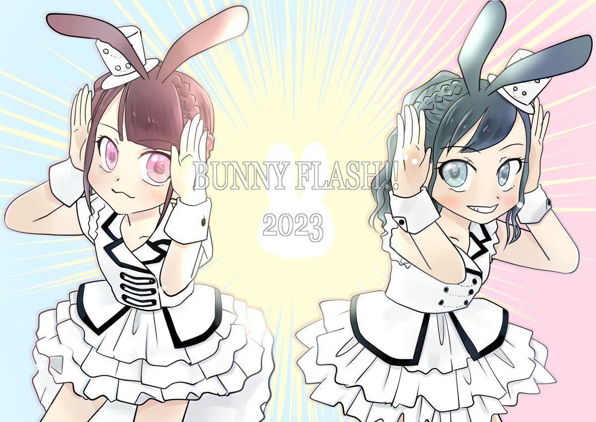 oekaki_yagi's tweet image. ゆいかおりちゃん15周年おめでとう過去絵。