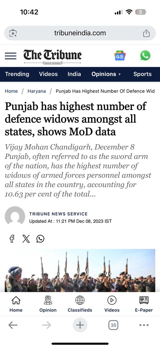 जो लोग अभी पंजाब को लेकर कह रहे हैं कि पंजाब ने युद्ध युद्ध चिल्लाने में हमारा साथ नहीं दिया. उनके लिए यह खबर चिपका रहा.