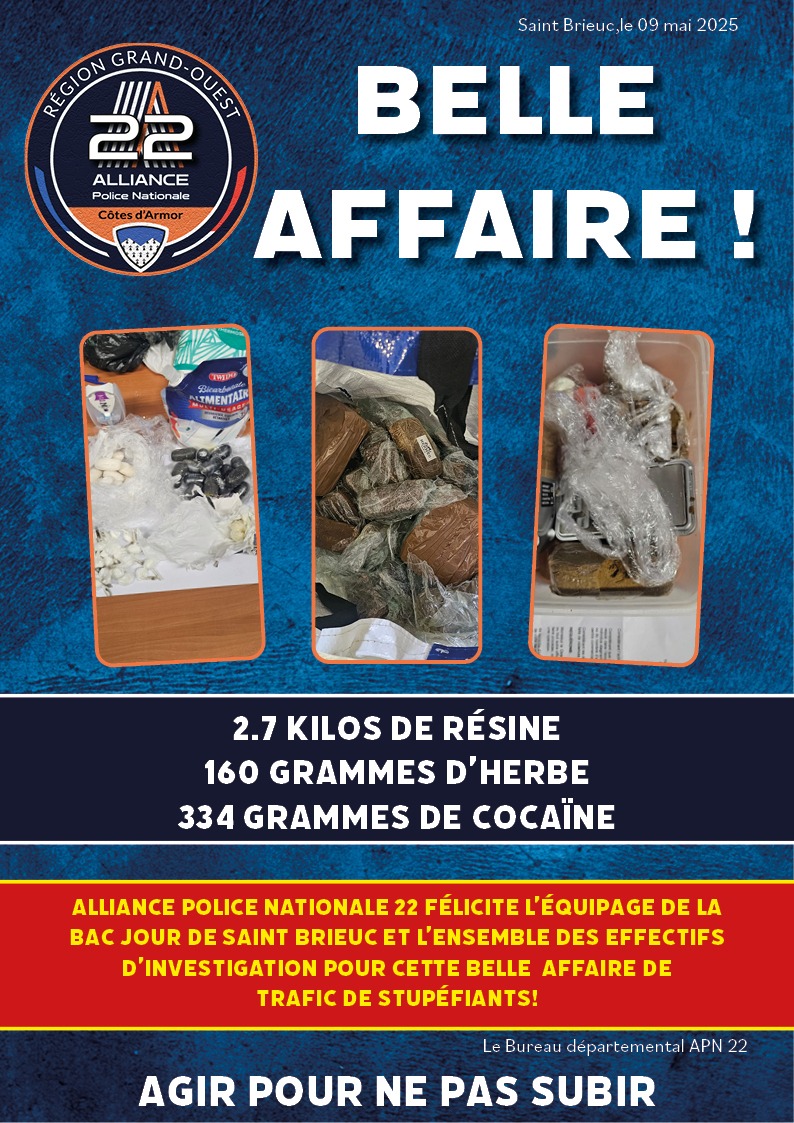 #Belleaffaire pour la BAC st Brieuc. #alliancepolice #saintbrieuc #bac