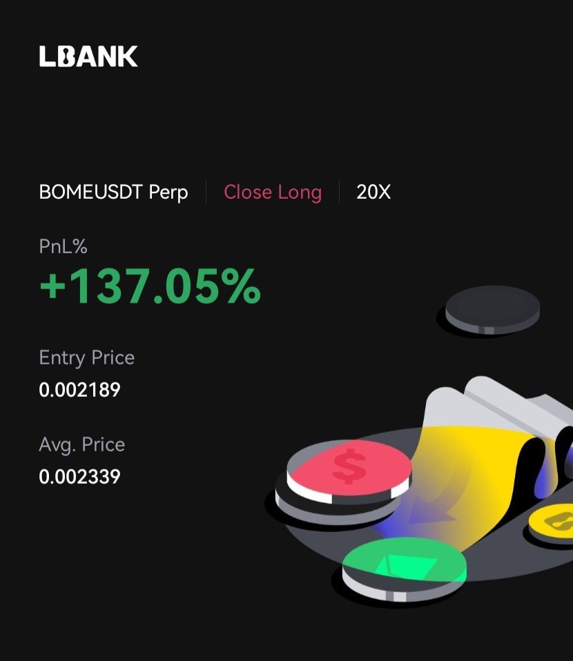 TheMoonHailey's tweet image. Your profit 📈 👌 🔥
Congratulations 😍❤️
#BOME  signal ✔️ LONG ▶️
TP2 DONE 😍😍😍😍

✅️ Join Here: t.me/TheMoonHailey

Don&apos;t miss my #FreeSignal 🚀🤝