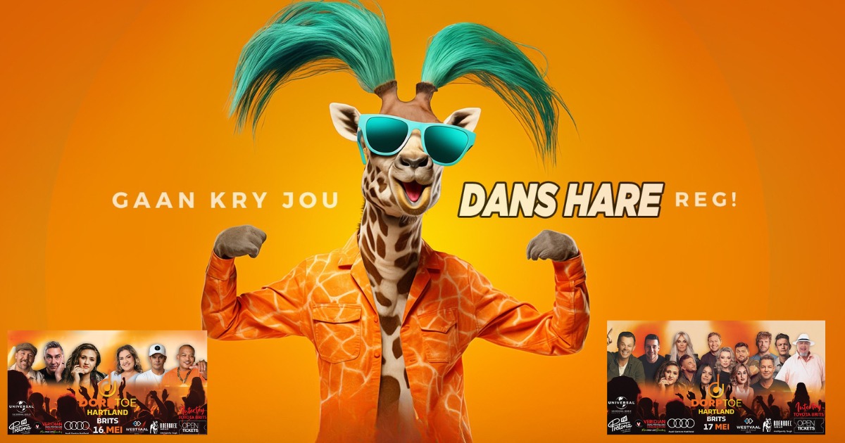 Kry solank jou dans hare reg, WANT HIER GAAN VRYDAG EN SATERDAG gepartytjie word. Kaartjies"
👇🏻👇🏻
opentickets.co.za/DorptoeHartland