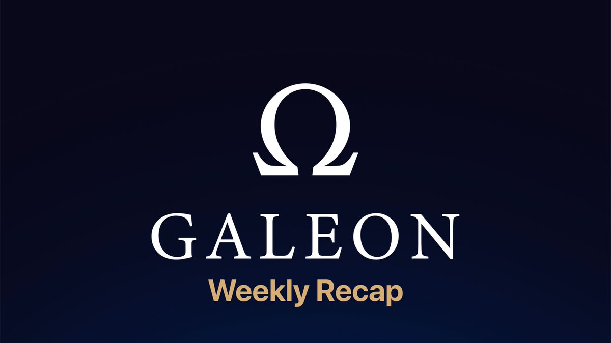 GM Pioneers 👋
Here’s what happened last week in the Galeonverse 👇🧵