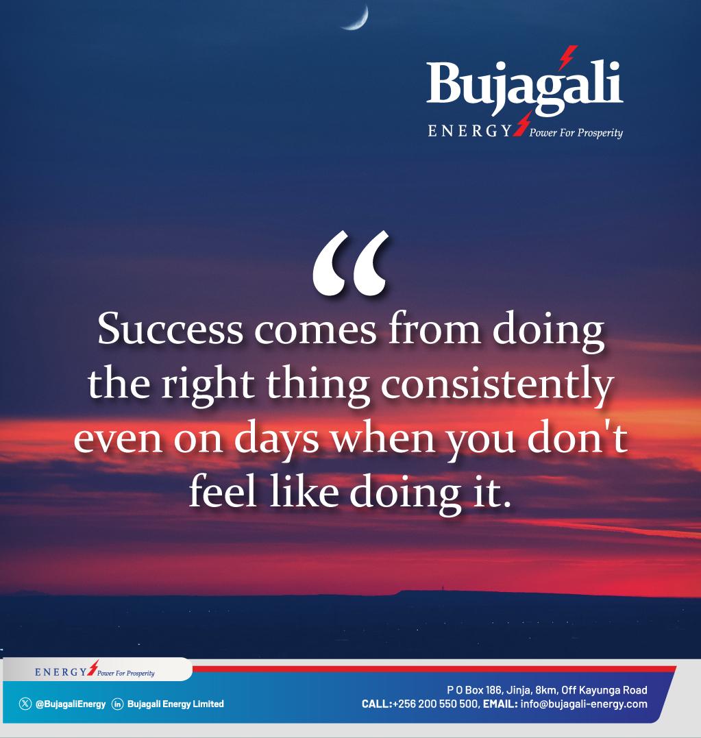 BujagaliEnergy's tweet photo. Start your week with #purpose.
Success isn't about #motivation it's about #discipline. Keep showing up, even when it's tough.
#MondayMotivation #BujagaliEnergy #DisciplineWins #PowerForProsperity #SuccessMindset https://t.co/2kGVeY1D0s