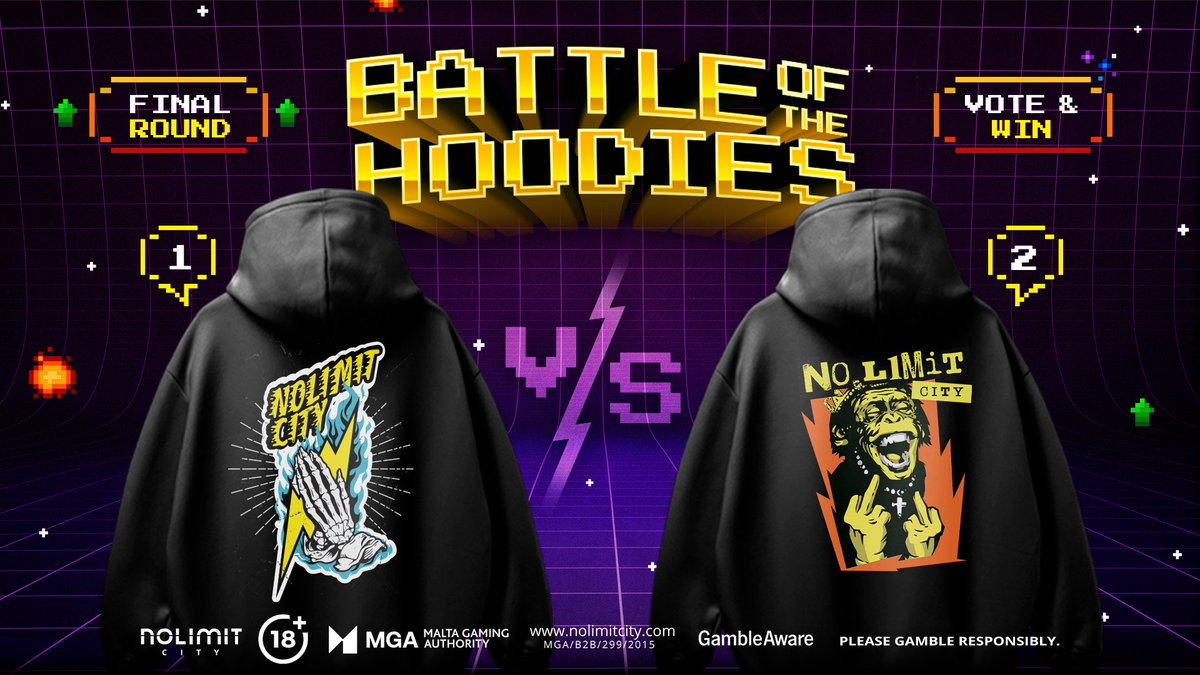 #BattleOfTheHoodies - Final Round ⚡️

Two hoodies left, but only one can win… Which design should land in our Merch Store? 

One lucky voter wins a €100 NLC Merch Store voucher - so don’t sit this one out! 🔥

You already know the drill:

✅ Follow us on X &amp; Instagram
✅ Like &amp;