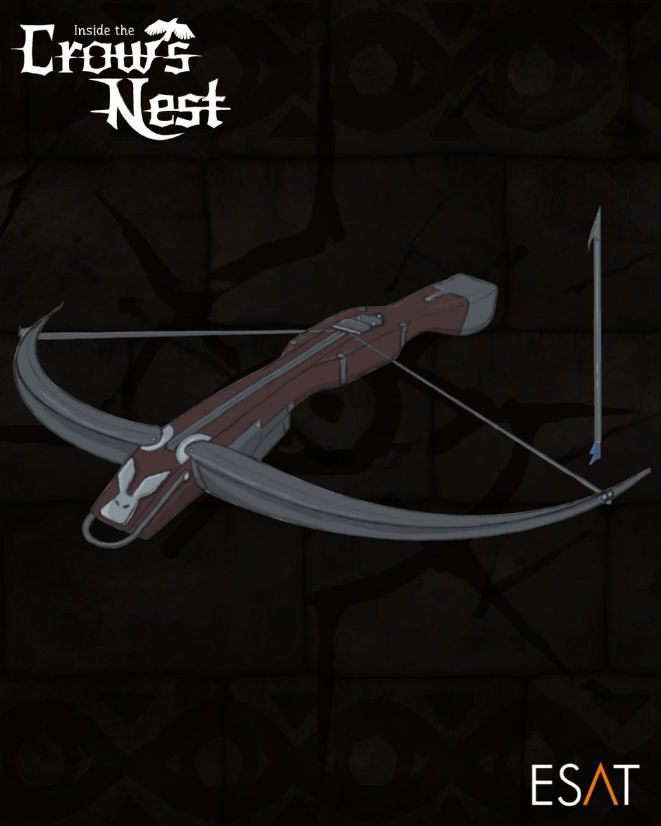 CrowsNest_Game's tweet photo. Here's the concept art for The Hunter's crossbow 🏹 🐇 

It features a rabbit emblem, a nod to the protagonist’s noble lineage, and a symbol of his descent from hunter to prey

Art by Celia Heck 🎨 

Powered by @ESAT_Valencia

#ue5 #gamedev #survivalhorror #conceptart https://t.co/60bydYZIoB