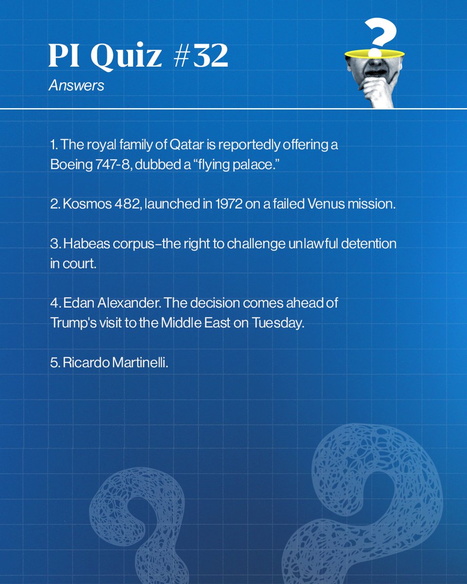 _PressInsider_'s tweet image. #PIQuiz | Think you’ve been keeping up with the world this week? From jumbo jets and fallen spacecraft to legal dramas and diplomatic deals, it’s time to put your global IQ to the test.

Swipe to see the answers and share your insights in the comment section below! If you kept up…