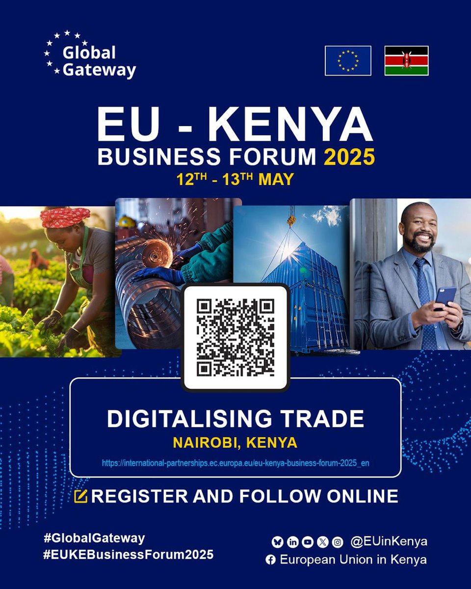 European Union In Kenya (@euinkenya) on Twitter photo We are LIVE in less than ONE HOUR! The #EUKeBusinessForum2025 to be officially opened by H.E. Dr. <a href="/WilliamsRuto/">William Samoei Ruto, PhD</a>, President of the Republic of Kenya. We are LIVE in less than ONE HOUR! The #EUKeBusinessForum2025 to be officially opened by H.E. Dr. <a href="/WilliamsRuto/">William Samoei Ruto, PhD</a>, President of the Republic of Kenya.