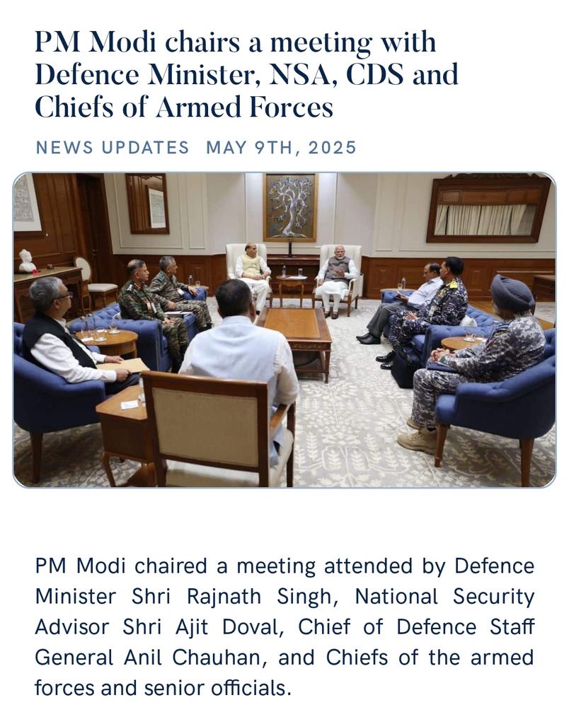 LIONSUMAN's tweet photo. PM Modi chairs a meeting with Defence Minister, NSA, CDS and Chiefs of Armed Forces
https://t.co/WmpP2kCKzw via NaMo App https://t.co/2lu7bxdLOT