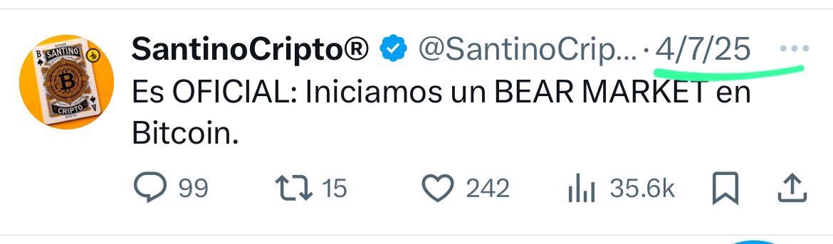 tripolloloco's tweet photo. @SantinoCripto Imposible estamos en bear market https://t.co/V3VTcHvhT4