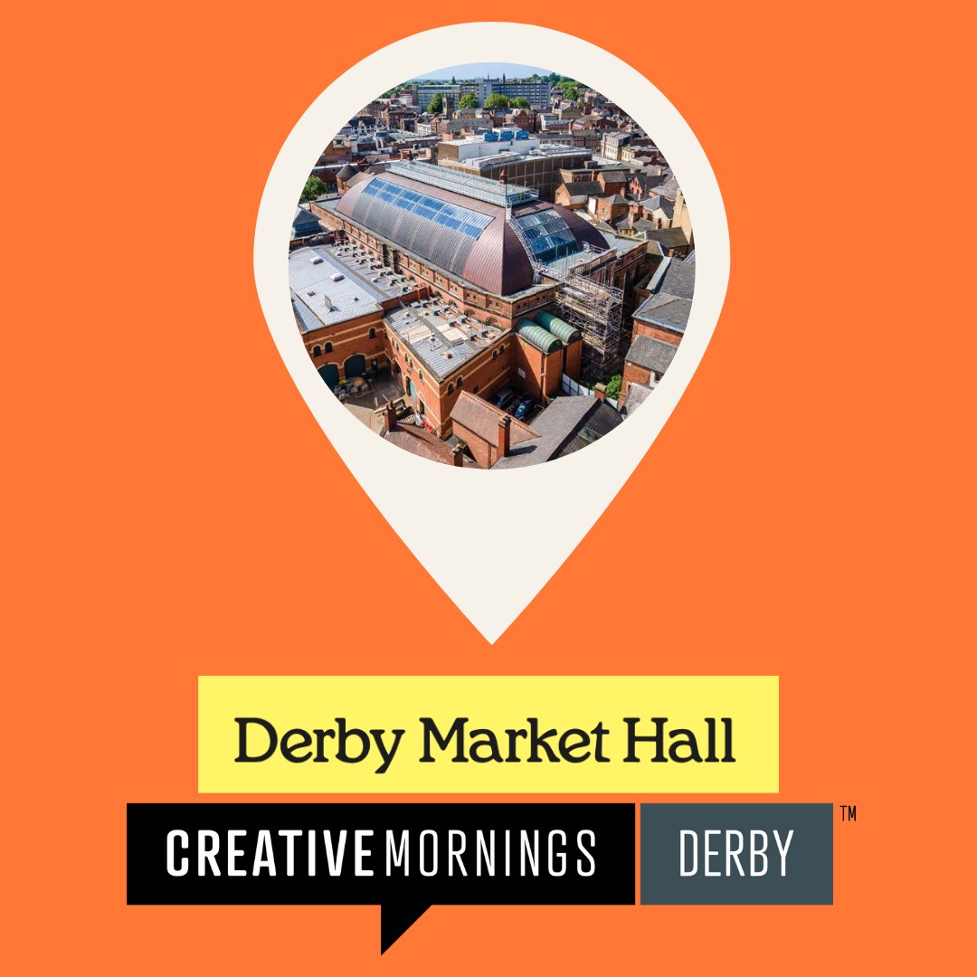 We've got a new home 🏡

It's with great excitement that we'd like to invite you on Friday 30th May at 09.30am to Derby Market Hall, our new home for CreativeMornings/Derby.

We offer our heartfelt thanks to Derby Museums who have housed us and supported us most recently.