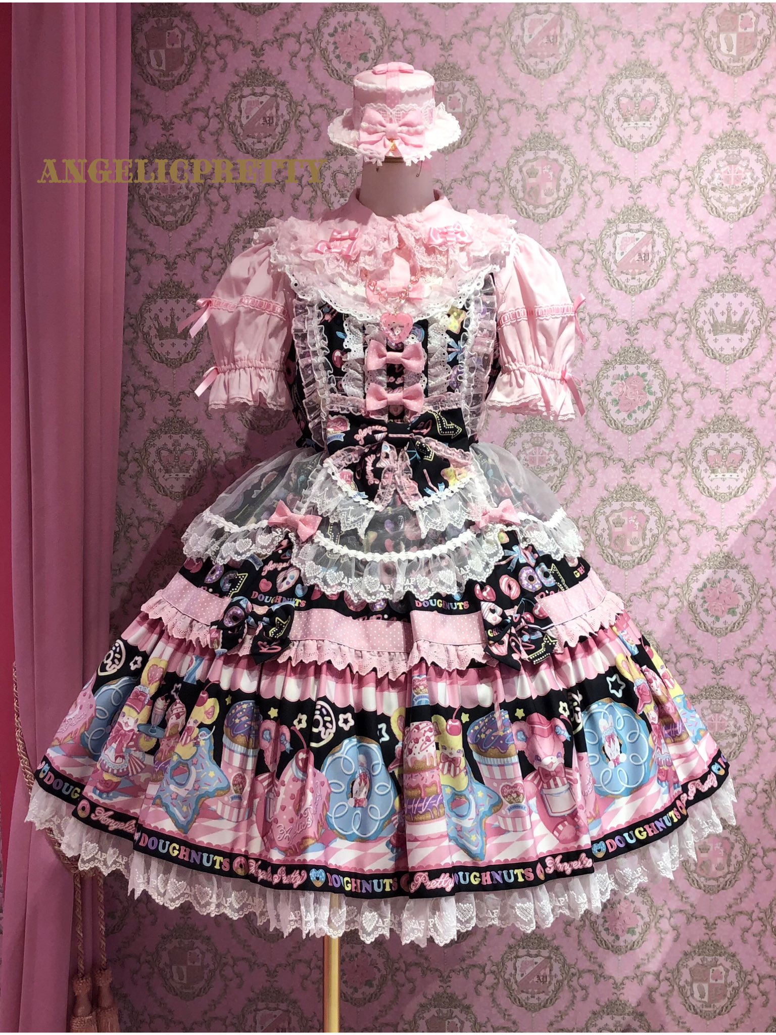 【好評にて期間延長】 アンジェリックプリティ♡フリル付きスカート♡はしごレースリボン♡ スカート