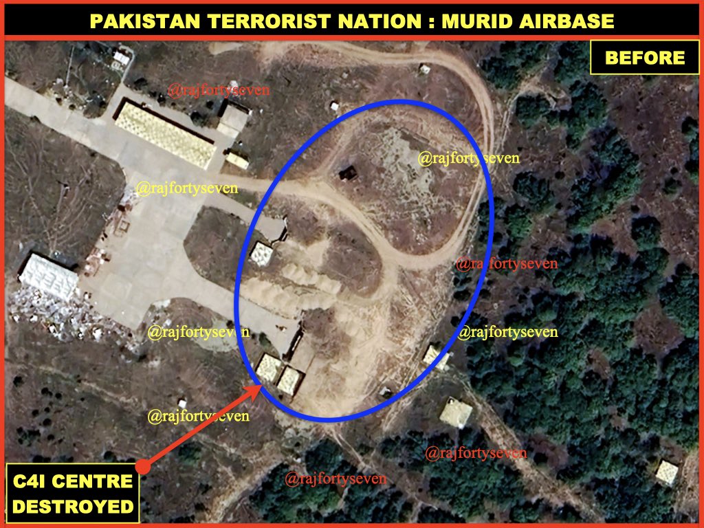 rajfortyseven's tweet photo. #Pakistan #TerroristNation hit hard by #OpSindoor.
@IAF_MCC’s precise targeting at #Murid & #Chaklala airbases outstanding.
#PSDA displays destruction of #underground C4I centres.
#NurKhanAB ops centre destroyed now was built by USA’s @GE_Aerospace in ≈1995. 8/n
#JaiHind 🙏🫡🇮🇳 https://t.co/3jlURWBedn