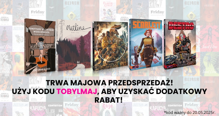NAGLECOMICS's tweet image. ❗️📢❗️Dostaliśmy od Was sporo zapytań dotyczących majowej przedsprzedaży i bardzo słusznie, bo pakiet ten to istne złoto! Moc emocji, historii i oczywiście nostalgii! A my nie bylibyśmy sobą, gdybyśmy nie sprezentowali Wam dodatkowego rabatu w postaci kodu: "TOBYLMAJ"! #komiksy