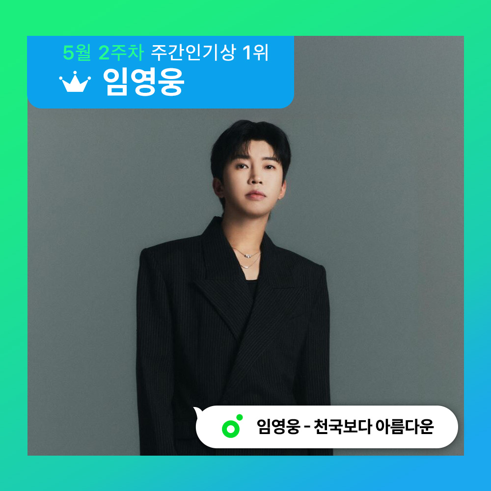 melon's tweet photo. 5월 2주차 ‘멜론 #주간인기상’ 🏆

명예졸업까지 함께 가영웅
#임영웅 의 #천국보다_아름다운 💙
세 번째 수상을 축하드립니다~🎉

🔗이번 주도 수상 도전
https://t.co/aLsKO3crDr

아티스트에게 실물 트로피가 전달될 예정입니다.

#limyoungwoong @limyoungwoong https://t.co/biCyQUL4Bz