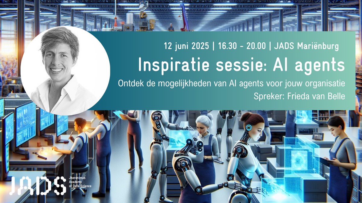 AI agents in de praktijk?

Op 12 juni leer je bij JADS hoe deze slimme systemen écht werken.
Concrete use cases, risico’s én kansen.

Voor professionals met ambitie én vragen.
Gratis sessie, 16:30–20:00 in #DenBosch.

🔗jads.nl/nl/events/insp…

#JADS #AIAgents