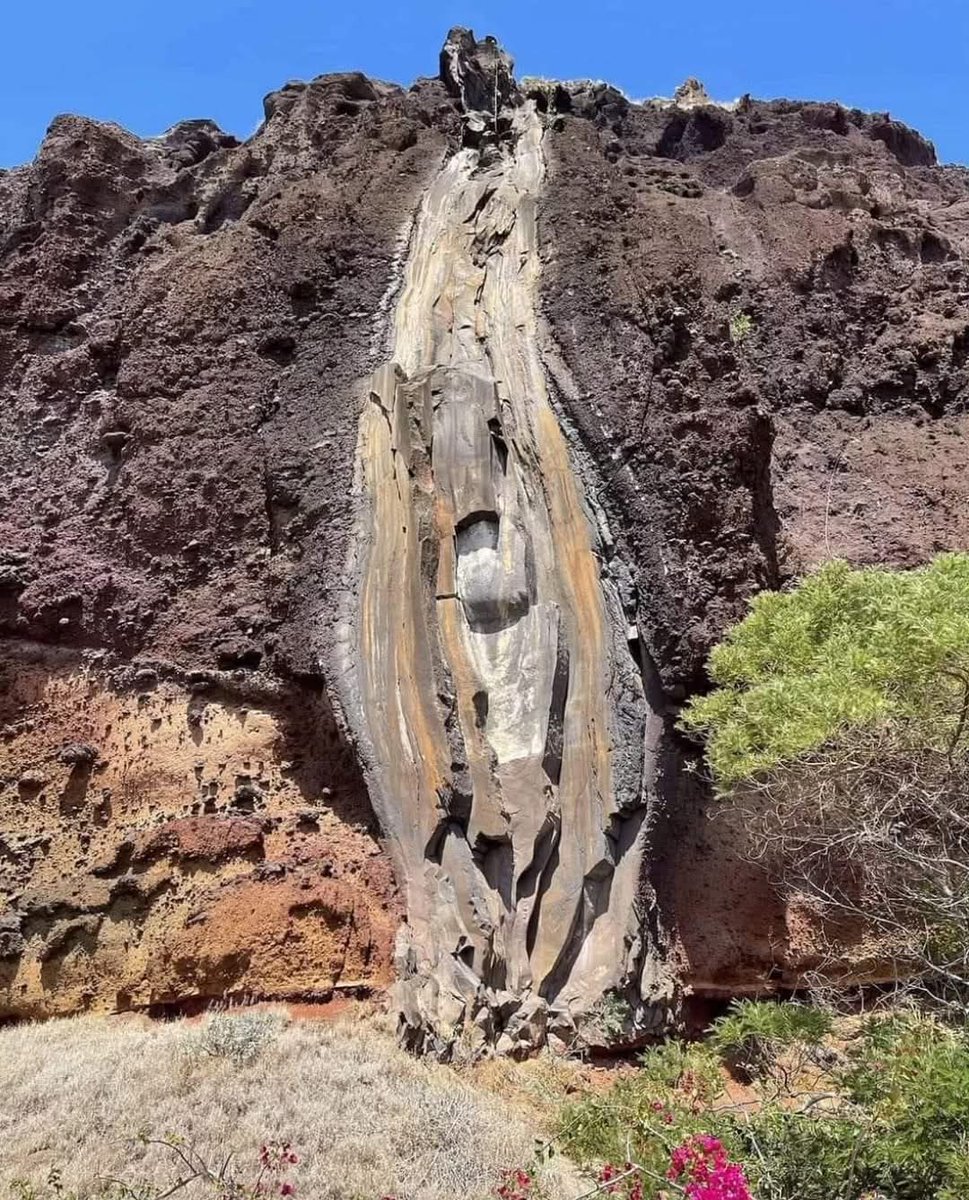 histories_arch's tweet photo. Imagine standing on the breathtaking Madeira Island in Portugal, your gaze drawn to a dramatic geological spectacle. Picture a cross-section of ancient volcanic activity frozen in time – a "Volcanic Feeder." This isn't an active eruption, but rather the preserved conduit, the very plumbing system through which molten rock once surged towards the surface.

See the distinct layers and textures within this formation, a testament to the immense heat and pressure that once shaped this landscape. Imagine the fiery magma, now solidified into rugged rock, pushing upwards, carving a path through the earth. This feeder would have been the lifeline of a past volcanic event, the channel that delivered the raw power of the Earth to create the island's stunning scenery.

The image, captured by Roberto Scandone, likely reveals intricate details of this geological history. You might see variations in rock color and composition, evidence of different phases of volcanic activity. Perhaps there are visible pathways or fractures, remnants of the immense forces at play.

This Volcanic Feeder serves as a powerful reminder of the dynamic and ever-changing nature of our planet. It allows you to visualize the intense processes that sculpted Madeira's dramatic cliffs, fertile valleys, and perhaps even the very ground beneath your feet. It's a window into the Earth's fiery past, preserved for us to marvel at today.

© Roberto Scandone

#archaeohistories