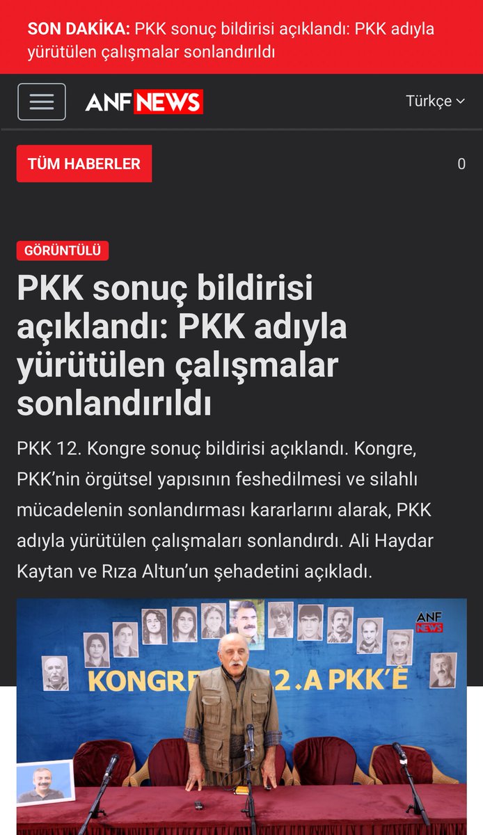 adnanagac's tweet image. PKK sonuç bildirisi: PKK adıyla yürütülen çalışmalar sonlandırıldı