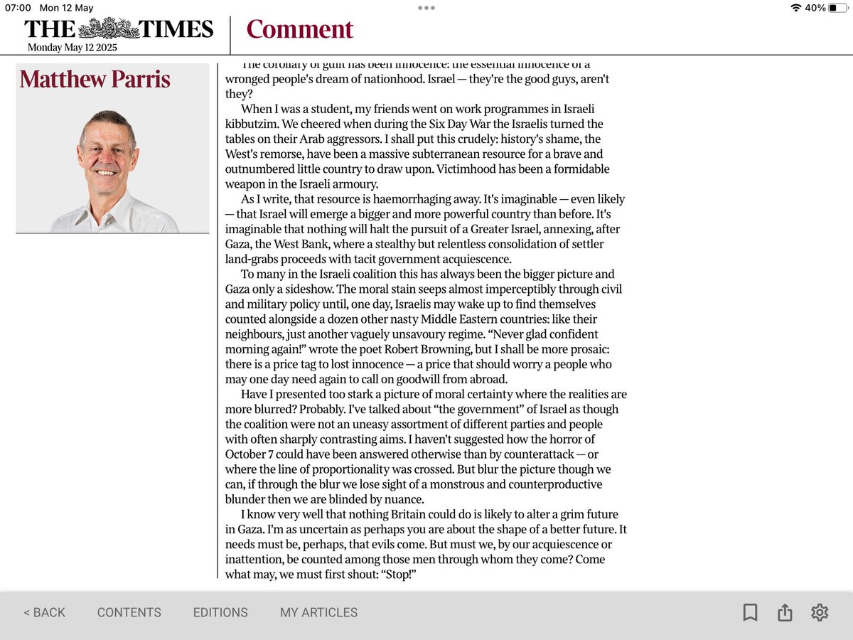 Why are we closing our eyes to Gaza’s horror? 

Matthew Paris writes what many are thinking but are refusing to say. 

#Gaza