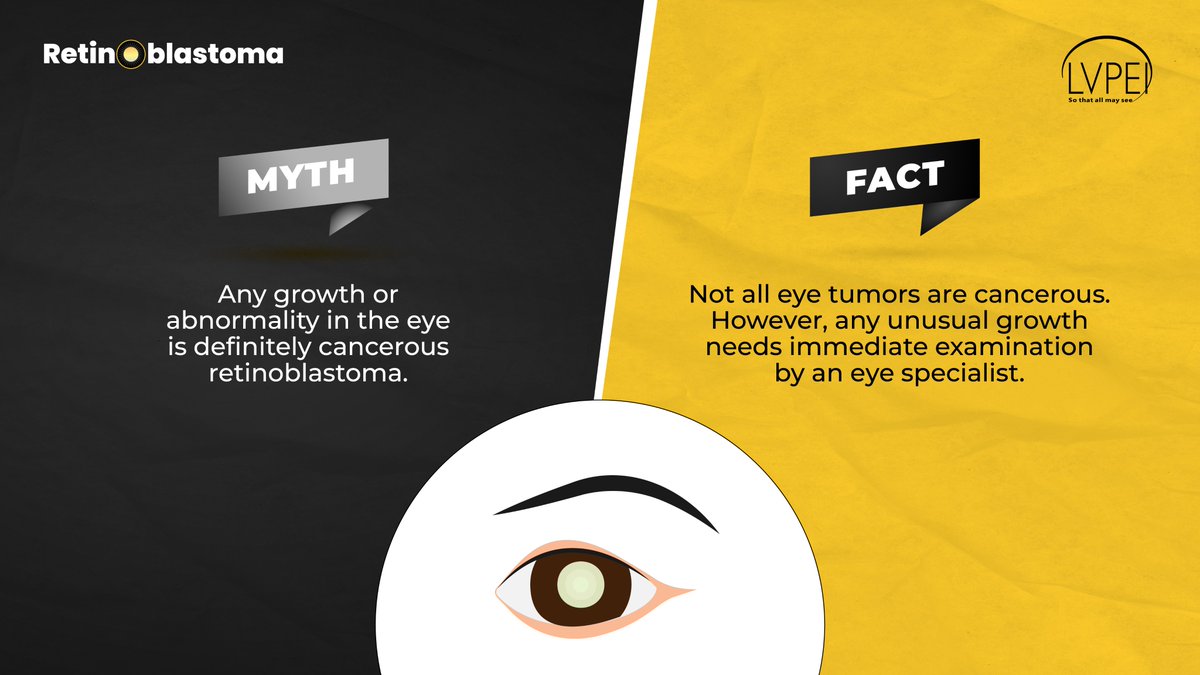 lvprasadeye's tweet image. 𝗠𝘆𝘁𝗵𝘀 𝗰𝗮𝗻 𝗰𝗼𝘀𝘁 𝗹𝗶𝘃𝗲𝘀.

Swipe to separate fact from fiction—and help protect a child’s sight. 👁️‍🗨️👶

#LVPEI #RetinoblastomaAwareness #EyeHealthMatters #SoThatAllMaySee