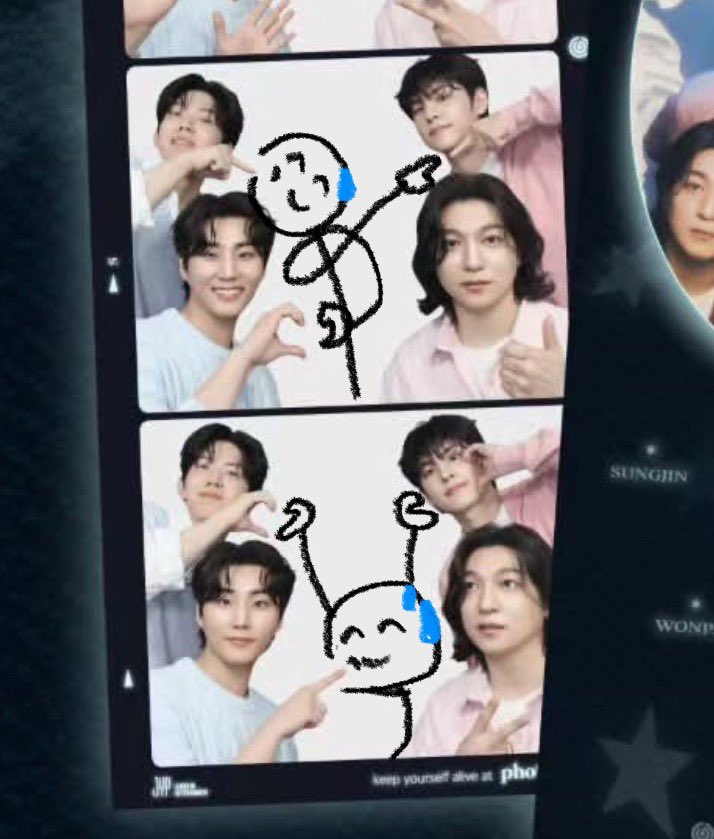 gangdo0825's tweet photo. 근데 데이식스 포토이즘 단체 버전 중에 이 두 프레임 ㅈㄴ 웃긴데
마이데이 개무리해야되는 구간
도운이한테 볼콕당하고 영케이랑 하트 맞추고 원필이 서운하지 않게 만들어주는 동시에 성진오빠 사랑해요 하고
도운이랑 하트 맞추고 영케이한테 볼콕당하고 원필이랑 하트 맞추는 와중 방또딴 https://t.co/CLv5C2qzRy