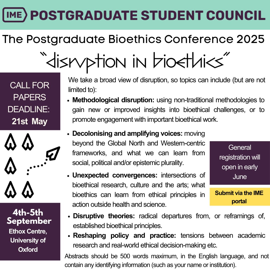 IME Postgrad Bioethics tweet media