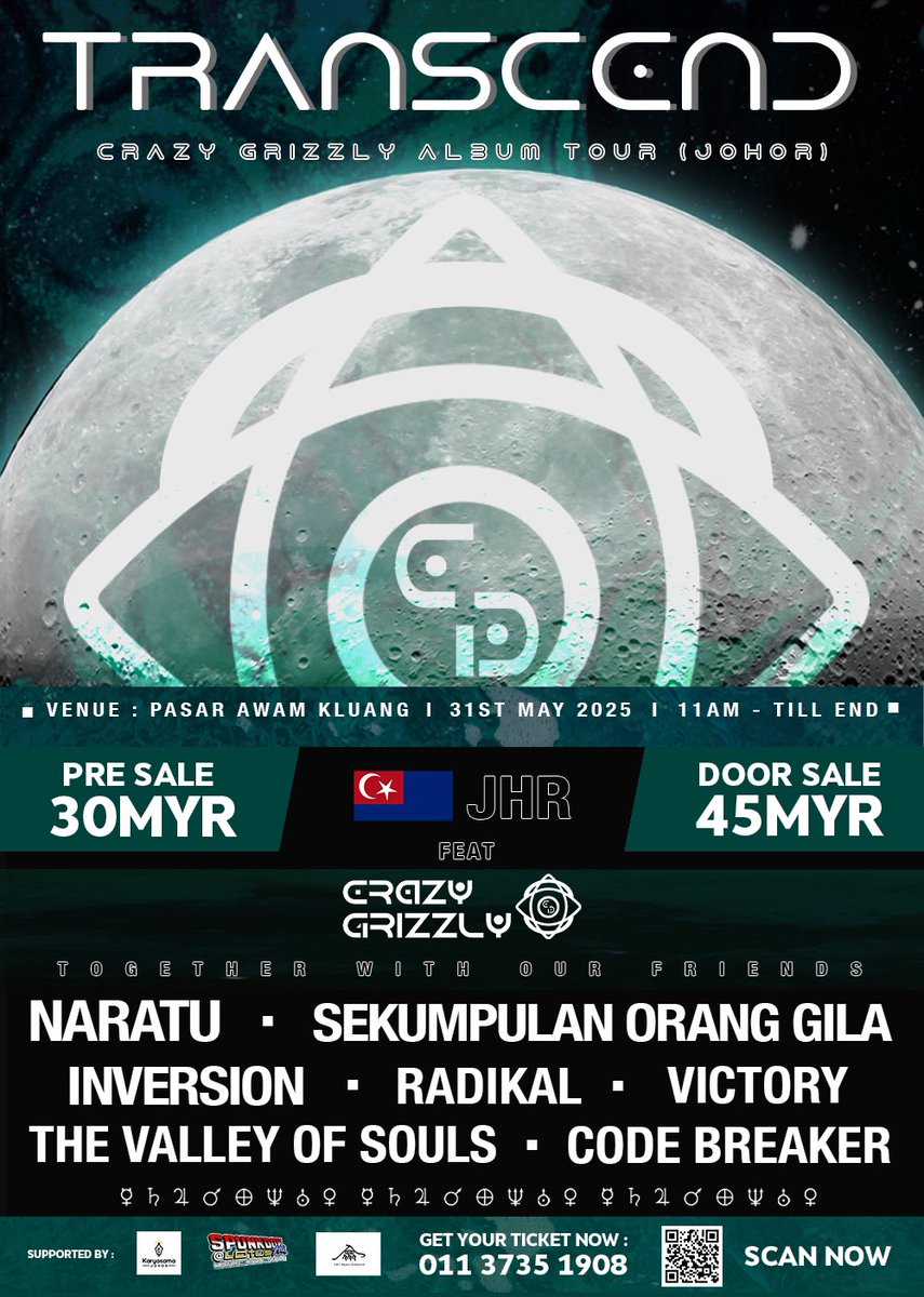 Inversion.my (@inversion_my) on Twitter photo Johor, We are coming back.
We will be supporting <a href="/crazy_grizzly/">BIMA SAKTI AT FINAL ANUGERAH LAGU INDIE LETS GO!</a> Transcend Tour at Pasar Awam Kluang this 31.5.25.
See you there 🤘🏼
<a href="/weareSOG/">Sekumpulan Orang Gila</a>
<a href="/naratukd/">Naratu</a>
<a href="/RadikalRasmi/">Radikal</a>
Victory
The Valley Of Souls
Code Breaker Johor, We are coming back.
We will be supporting <a href="/crazy_grizzly/">BIMA SAKTI AT FINAL ANUGERAH LAGU INDIE LETS GO!</a> Transcend Tour at Pasar Awam Kluang this 31.5.25.
See you there 🤘🏼
<a href="/weareSOG/">Sekumpulan Orang Gila</a>
<a href="/naratukd/">Naratu</a>
<a href="/RadikalRasmi/">Radikal</a>
Victory
The Valley Of Souls
Code Breaker