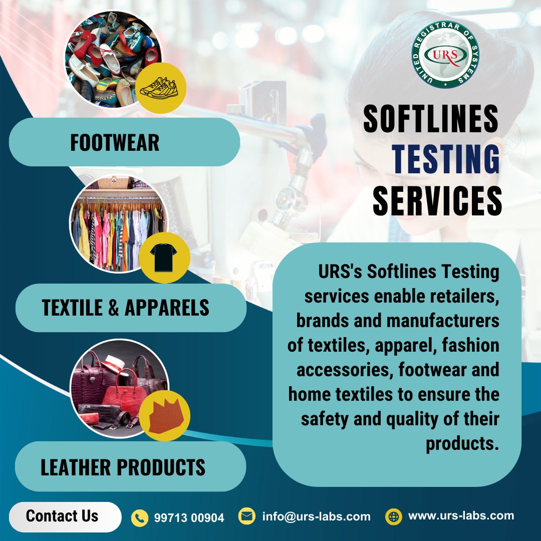 urs_certificate's tweet image. URS's Softlines Testing services enable retailers, brands and manufacturers of textiles, apparel, fashion accessories, footwear and home textiles to ensure the safety and quality of their products.
 
 #softline #textilestesting #appareltesting #fashionaccessories #products  #urs