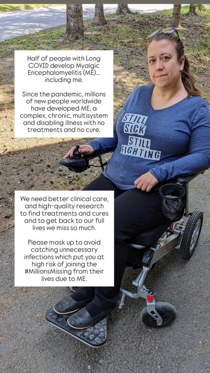 Half of people with Long COVID develop #MyalgicEncephalomyelitis (ME)... including me.

Since the pandemic, millions of new people worldwide have developed #MECFS, a complex, chronic, multisystem and disabling illness with no treatments and no cure

#MEAwarenessDay

1/