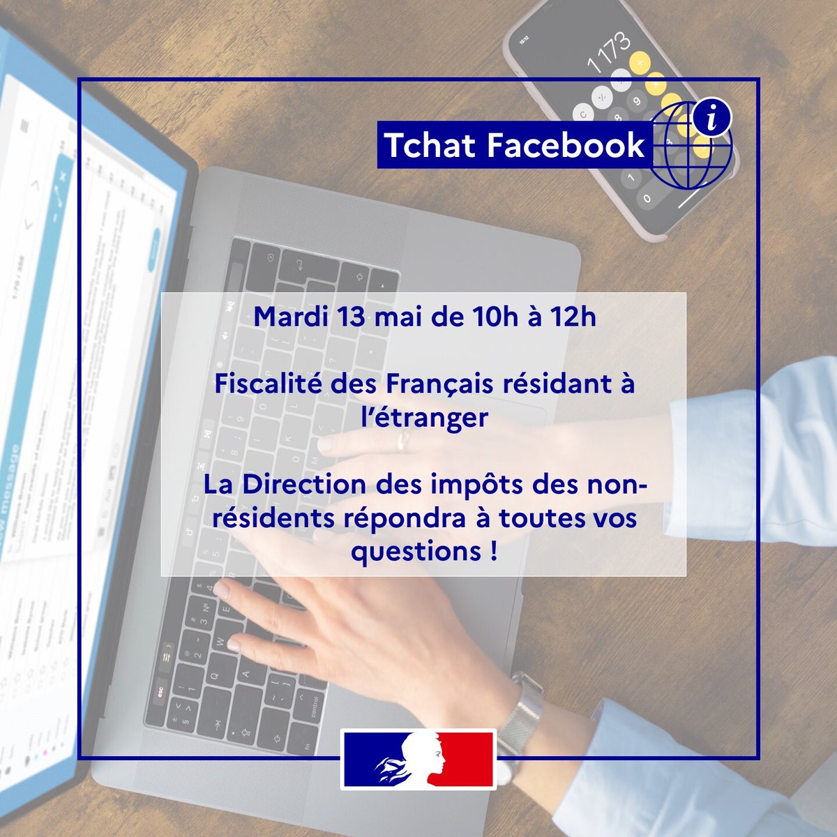 J-1 ❗ 💻 #Tchat #impôts
🇫🇷 résidant à l'étranger, êtes-vous concernés par la campagne de déclaration des revenus❓ La <a href="/dgfip_officiel/">Direction générale des Finances publiques</a> répondra à vos questions demain de 10h à 12h !
📣 N'attendez plus et posez-leur vos questions dès maintenant ! 

👉 swll.to/kOupjQt