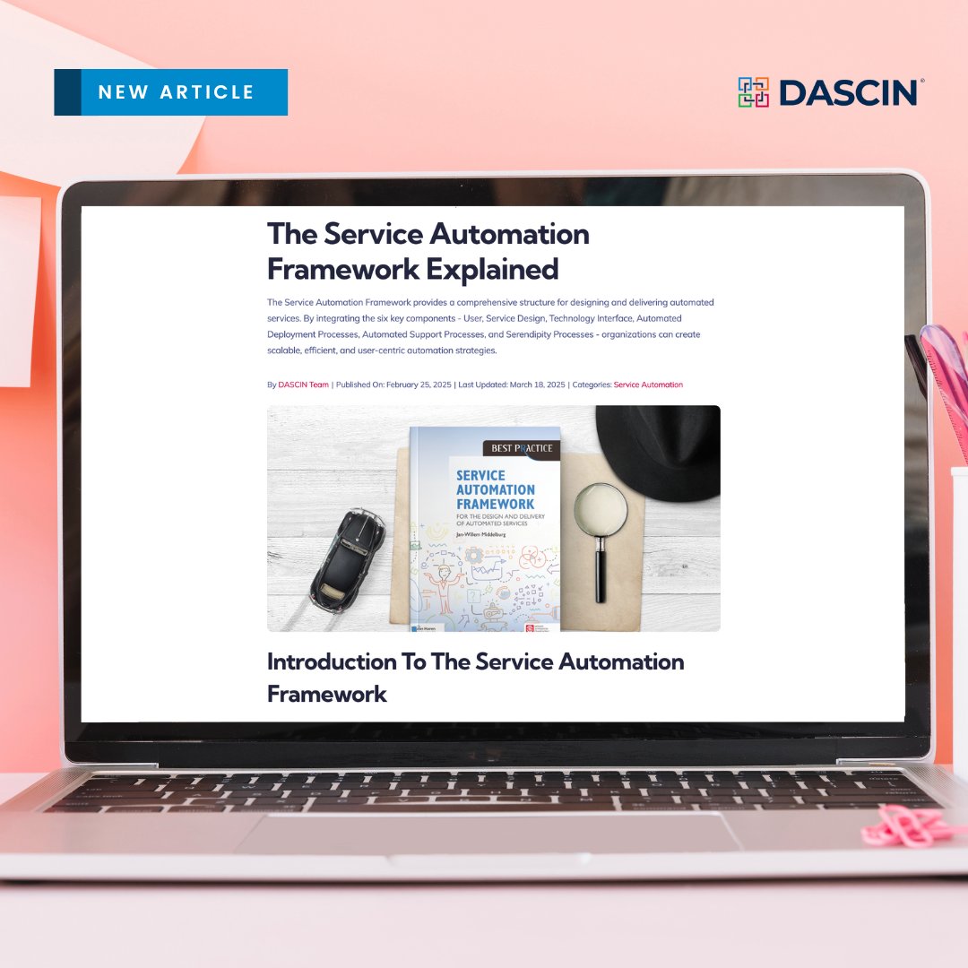 dascin_official's tweet image. New Article: The Service Automation Framework Explained ⚙️

Explore the 6 pillars of scalable, user‑centric automation: User, Service Design, Tech Interface, Deployment, Support &amp;amp; Serendipity.

Read the full article here 
➡️ zurl.co/qHcqD

#ServiceAutomation #DASCIN
