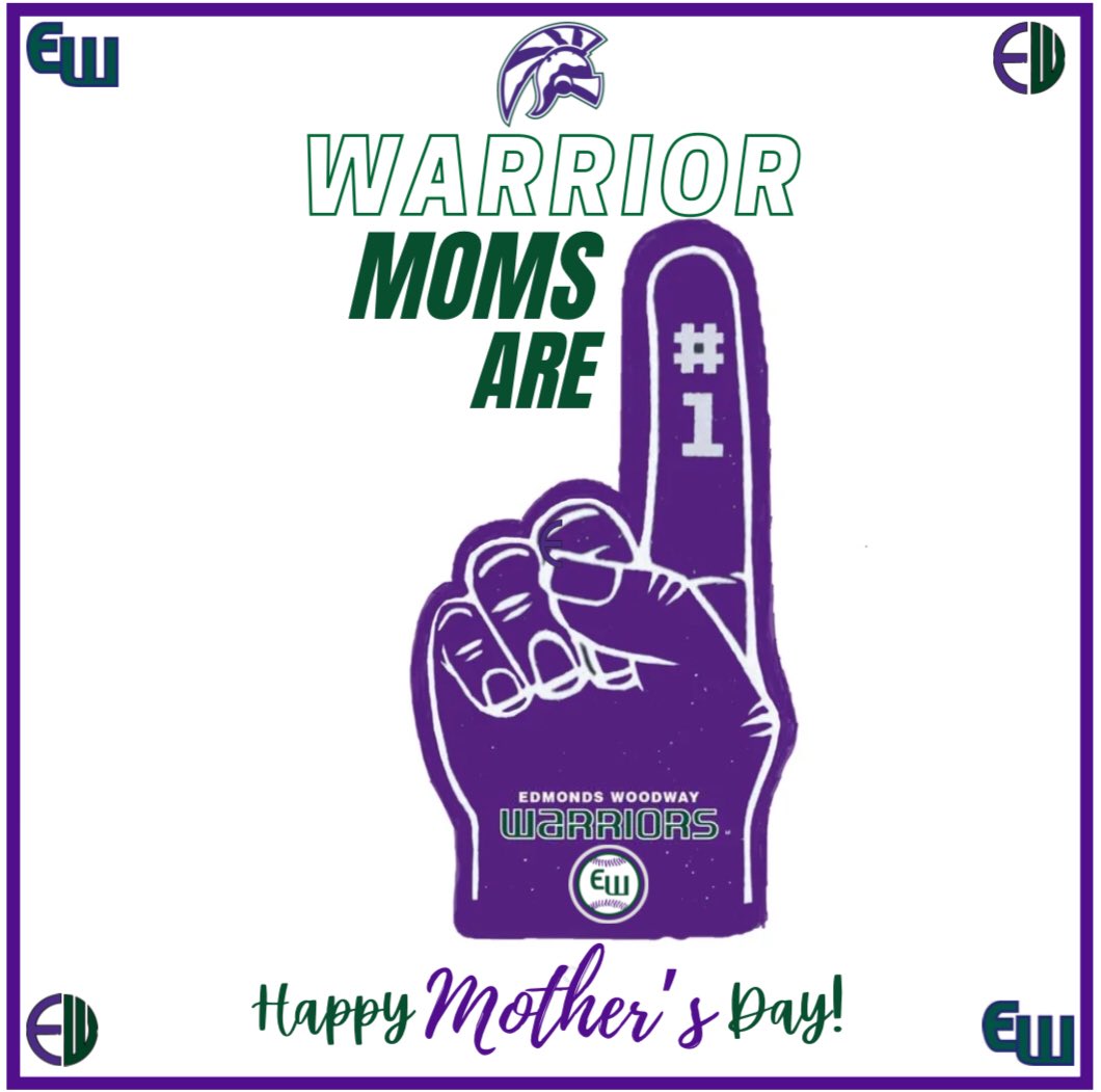 Happy Mother’s Day to all of our awesome Warrior baseball Mom’s!  Past, present and future! ❤️⚾️
