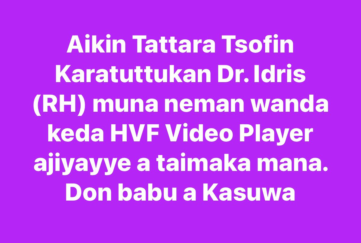 Help and Retweet to reach the target audience, wanda ke da shi. Mungode.