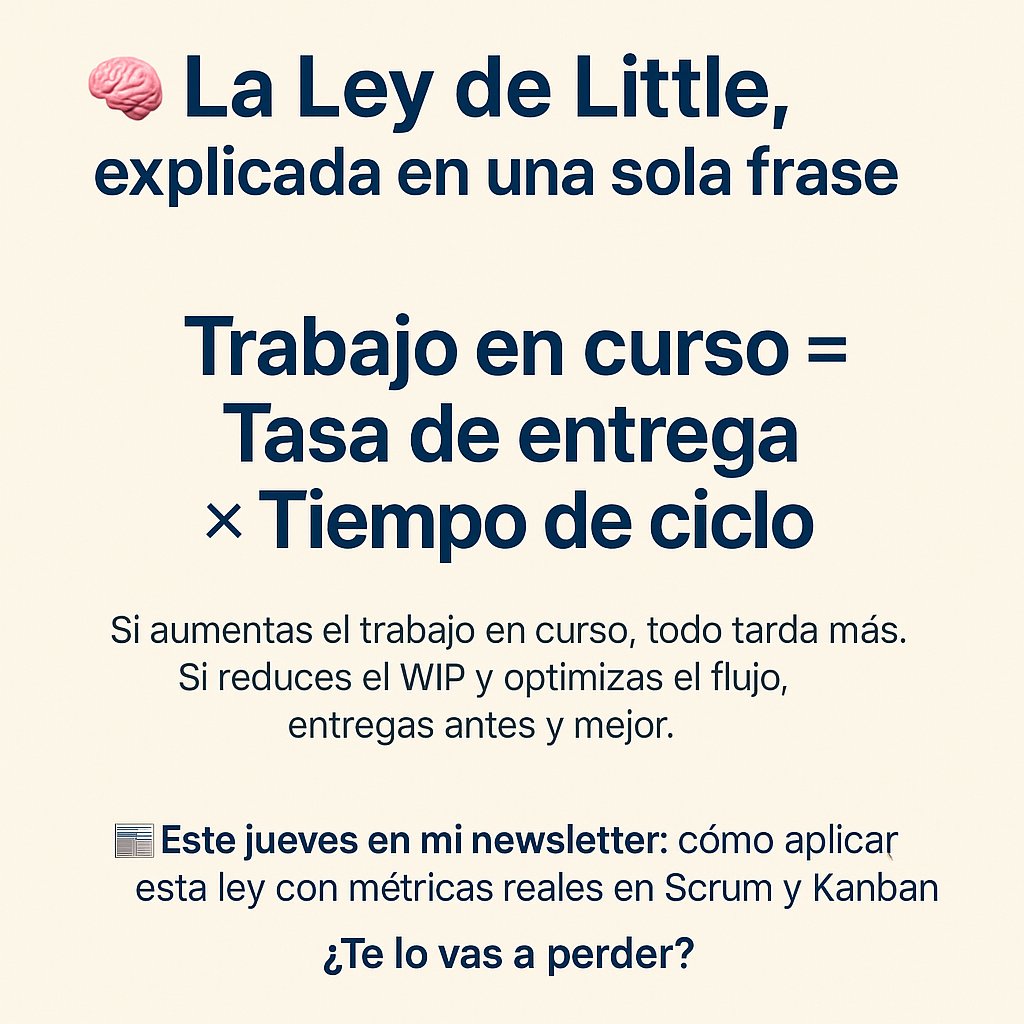 aitorcc's tweet image. Este jueves te mostraré cómo utilizar las métricas de flujo para 𝗺𝗲𝗷𝗼𝗿𝗮𝗿 𝘁𝘂 𝗲𝗻𝘁𝗿𝗲𝗴𝗮 𝗱𝗲 𝘃𝗮𝗹𝗼𝗿, tanto si trabajas con Kanban como con Scrum.

Será en mi 𝗻𝗲𝘄𝘀𝗹𝗲𝘁𝘁𝗲𝗿:

👉 aitorcastro.com/#suscripcion-n…