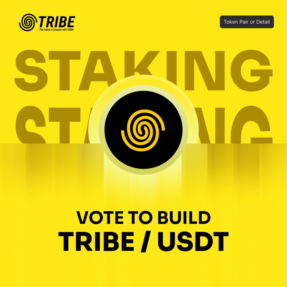 tribetoken_'s tweet photo. Vote to build, not just watch!
Support the TRIBE/USDT pair and help shape the future of DeFi.
Your vote fuels the tribe's next move. Let’s build!
#TRIBE #DeFi #CryptoVoting #USDT #BlockchainCommunity #VoteToBuild https://t.co/jmXhVBGxkL