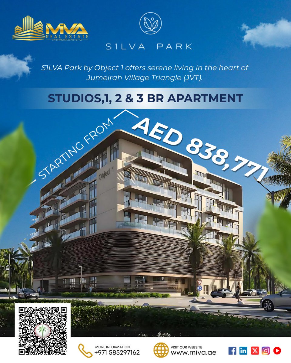 mivarealty's tweet image. Embrace Nature-Inspired Living At S1Lva Park, Jvt 🌿

🌐  miva.ae/apartments-for…
☎+971 58 529 7162
✉ info@miva.ae

#mivarealestate #s1lvapark #object1 #jvtliving #dubairealestate #natureinspiredhomes #urbanserenity #modernlivingdubai #jumeirahvillagetriangle #dubaihomes