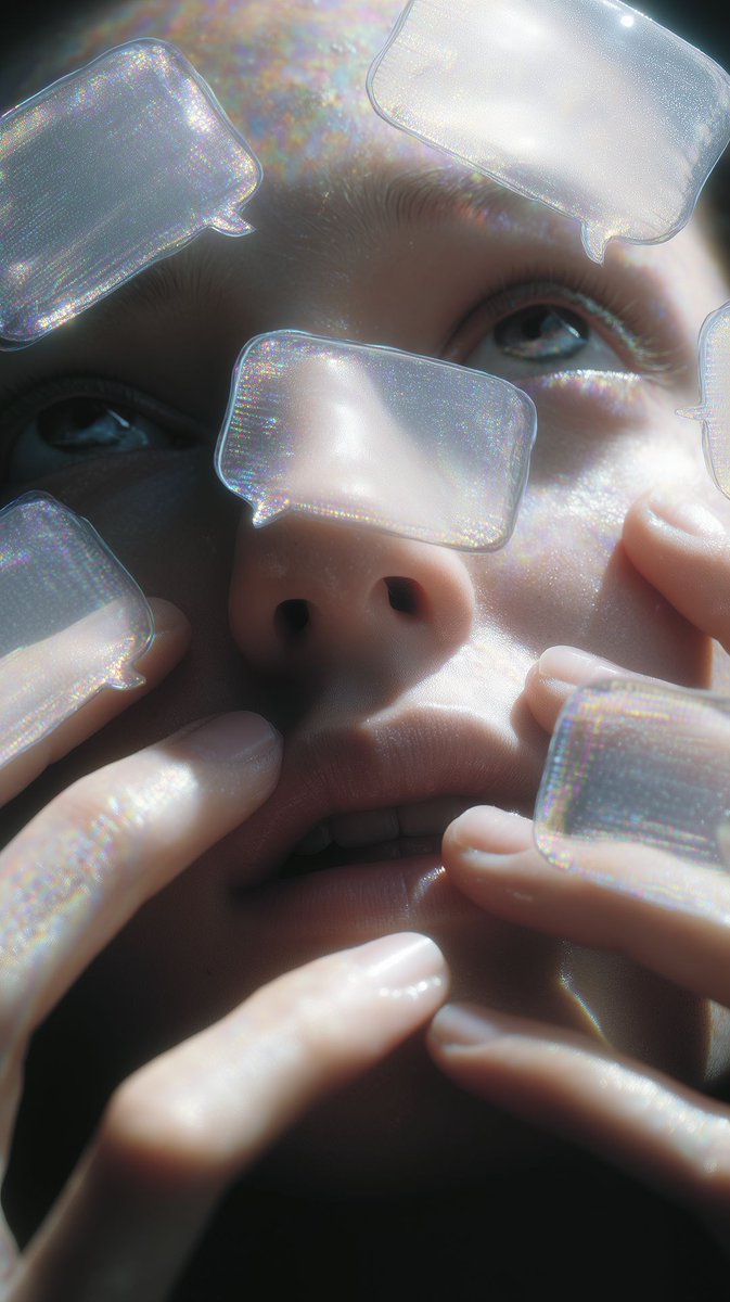 Gourmet_globe's tweet image. A hyperreal, surrealistic portrait capturing the feeling of digital overload with a dreamy, holographic twist. Ideal for designers exploring identity, tech anxiety, or visual storytelling.
#digitalaesthetic #glitchart #visualoverload #holographicdesign #conceptualbackground