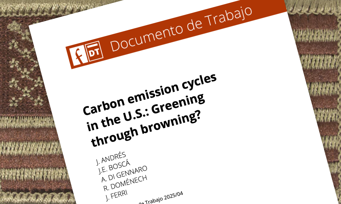 🍃 #DTFedea de <a href="/JavierAndresDom/">Javier Andrés</a>, <a href="/bosca_e/">José E. Boscá</a>, <a href="/AlessioDiGenna/">Alessio Di Gennaro</a>, <a href="/rdomenechv/">Rafael Domenech | @BBVAResearch & @UV_EG</a> y Javier Ferri 📄 Carbon emission cycles in the U.S.: Greening through browning? ➡️ bit.ly/4je5suZ