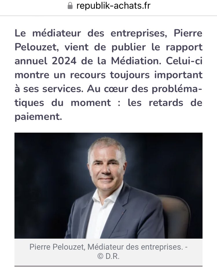 Pierre Pelouzet (@ppelouzet) on Twitter photo Médiateur des entreprises : « 2 826 signataires de la charte et 119 labellisés RFAR »
Lire <a href="/stephaniegallo_/">stephanie</a> ds <a href="/Republik_HA/">Républik Achats</a> suite au bilan annuel du <a href="/MedEntreprises/">Médiateur des entreprises</a>
#RelationsFournisseur et #AchatsResponsables
republik-achats.fr/ha-responsable… Médiateur des entreprises : « 2 826 signataires de la charte et 119 labellisés RFAR »
Lire <a href="/stephaniegallo_/">stephanie</a> ds <a href="/Republik_HA/">Républik Achats</a> suite au bilan annuel du <a href="/MedEntreprises/">Médiateur des entreprises</a>
#RelationsFournisseur et #AchatsResponsables
republik-achats.fr/ha-responsable…