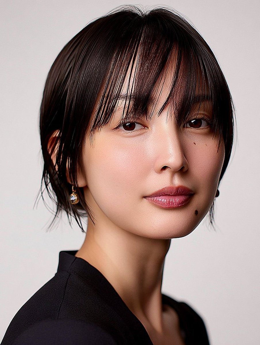 aika_worklog's tweet image. モデルの顔の固定、ずっと研究してる。
バイブルは@omgt41
毎回違う顔になってしまうMidjourneyで、&quot;同じ人&quot;を育てていく感覚。
今回はホクロをつけてより、リアルさがでるかどうかを実験中。
AIだけど、魂を込めたくなる。