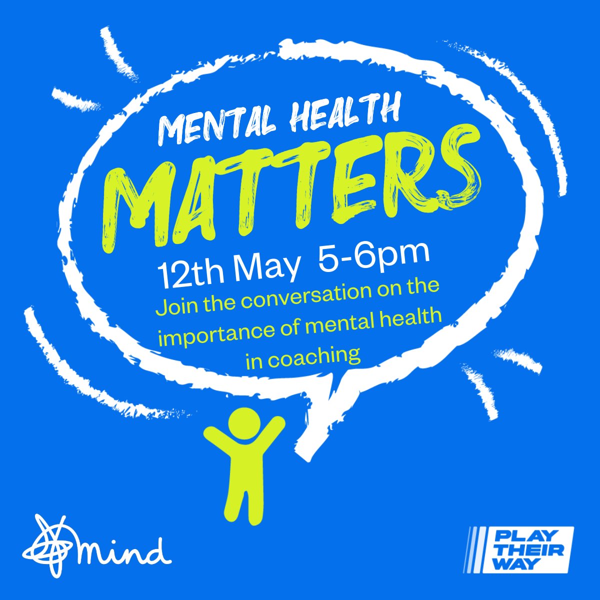 In honour of #MentalHealthAwarenessWeek, this month's coaching catch-up will be hosted this afternoon by James Durcan, Physical Activity Young People's Lead from <a href="/MindCharity/">Mind</a> 💙

Join here on 12th May 5-6pm: bit.ly/44wLZls
Register for catch-ups: bit.ly/3KrLIp2