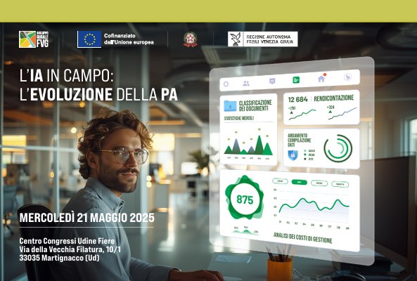 #eventiFVG
📣 La #RegioneFVG organizza mercoledì 21 maggio a #Udine, un evento dedicato all'Intelligenza Artificiale e al suo utilizzo nella pubblica amministrazione.
🗓️ Iscrizione obbligatoria entro il 20.05.25
Info qui 👉 bit.ly/437Esam