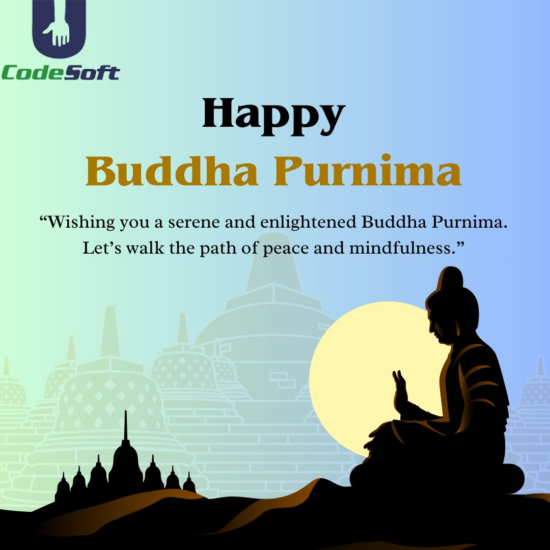 ucodesoft's tweet photo. On this Buddha Purnima, may we be reminded of the strength found in stillness, the power of compassion, and the value of mindful leadership. Wishing everyone peace, clarity, and purpose on this sacred day. 🕊️ 

#BuddhaPurnima #MindfulLeadership #CompassionateWorkplace #InnerPeace #LeadWithCompassion #SpiritualGrowth