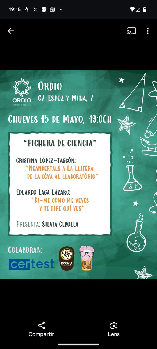 🧪🌡️🔬 Este chueves imos a continar controbuyindo una miqueta mas a fer partache d'a ciencia en #aragonés y #catalán
No tos perdaz a #PicheradeCiencia en <a href="/cervezasordio/">ᴏʀᴅɪᴏ</a> !