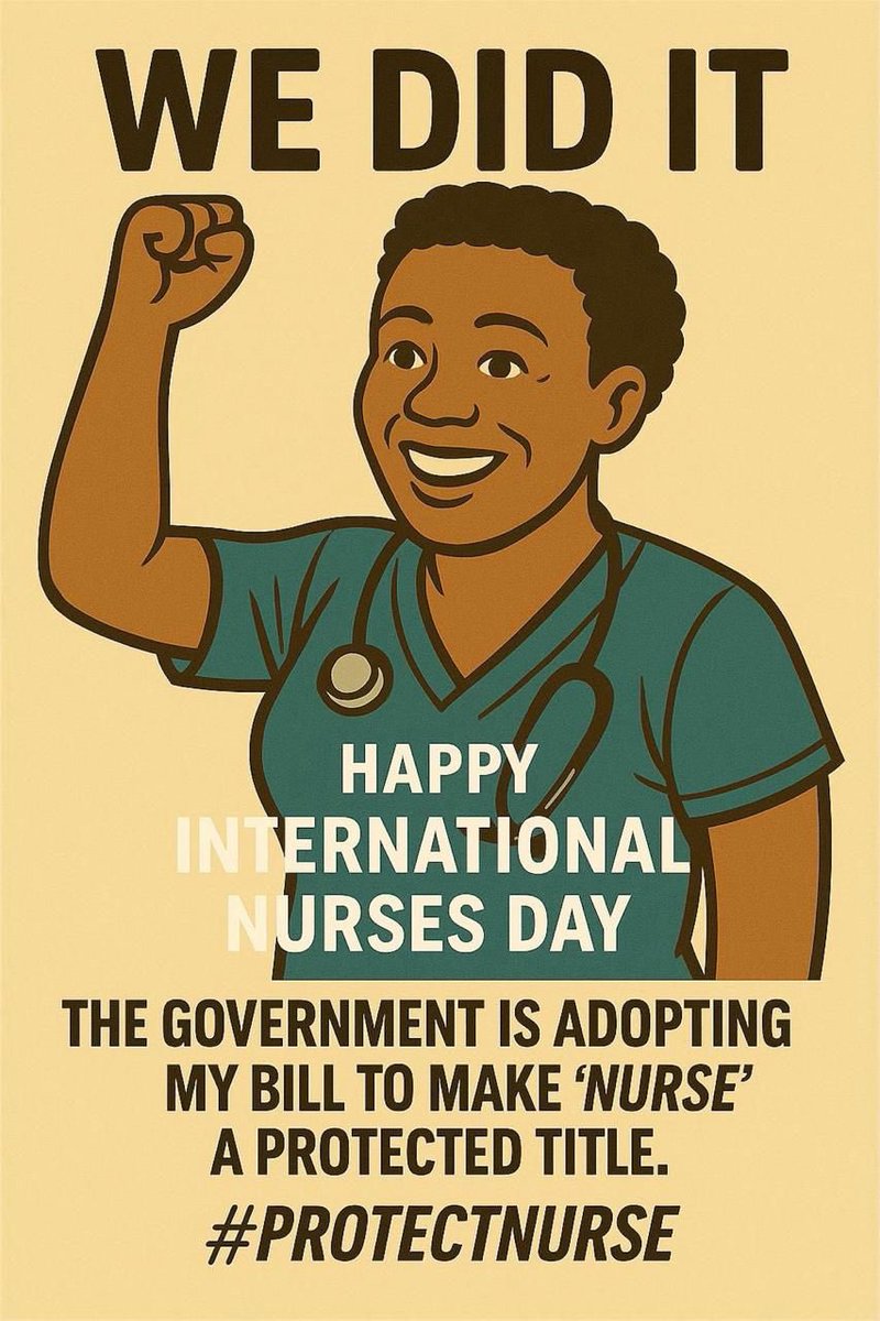 Dawn Butler ✊🏾💙 (@dawnbutlerbrent) on Twitter photo 🚨 We did it — we’re changing the law!
So happy to say, on #InternationalNursesDay, that the Labour Government is adopting my Bill to legally protect the job title ‘Nurse’. 🥳
It will keep patients safe & ensure respect for the profession. Huge congrats <a href="/protectnurse/">#ProtectNurse</a>.👏🏾 🚨 We did it — we’re changing the law!
So happy to say, on #InternationalNursesDay, that the Labour Government is adopting my Bill to legally protect the job title ‘Nurse’. 🥳
It will keep patients safe & ensure respect for the profession. Huge congrats <a href="/protectnurse/">#ProtectNurse</a>.👏🏾